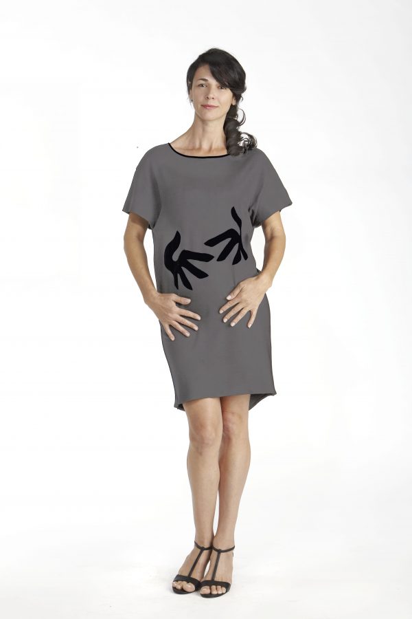 Hug Short Sleeve Dress in Organic Pima Cotton delivers the non verbal message of protection and security