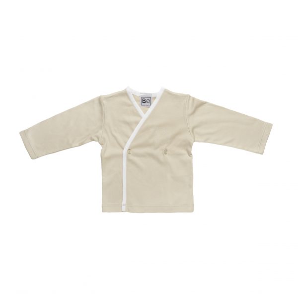 Newborn Long Sleeve T-Shirt in Organic Pima Cotton has an Angel embroidery in contrasting colour