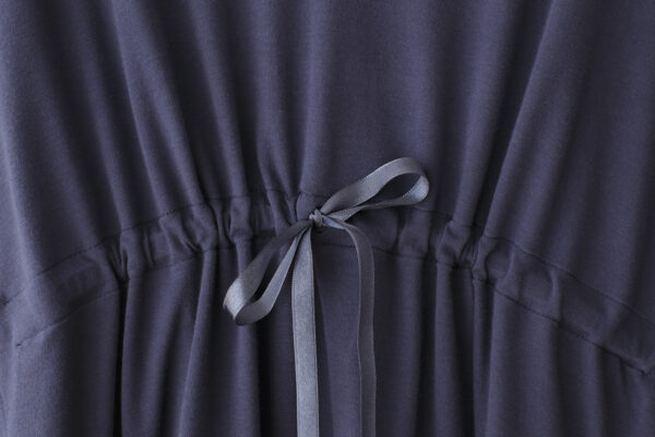 detail adjustable satin ribbon square dress